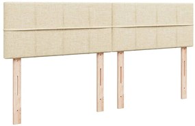 Cama com molas/colchão 180x200 cm tecido cor creme