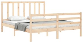 Cama sem colchão 160x200 cm madeira de pinho maciça