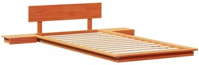 Estrado de Cama com Mesas de Cabeceira Castanho Encerado 100x200cm Mad