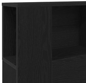 Cabeceira de Armário vidaXL Carvalho Preto 200x18,5x104,5 cm
