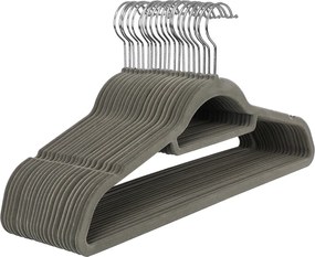 Conjunto 50 Cabides de veludo cinza