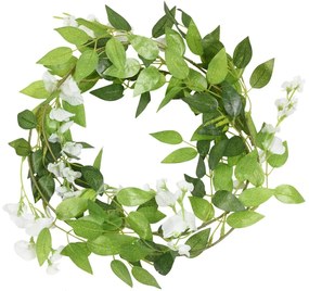 Grinaldas de flores de Natal 6 pcs 200 cm branco