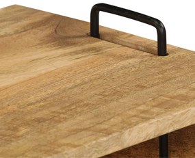 Mesa de centro em madeira de mangueira maciça 100x60x45 cm