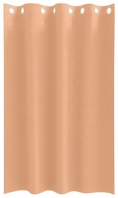 Cortinas 2 pcs Castanho-claro 175 x 140 cm Poliéster