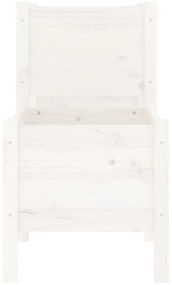 Vaso/floreira 245,5x44x75 cm pinho maciço branco