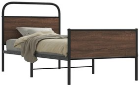 Estrutura cama s/ colchão derivados madeira carvalho castanho