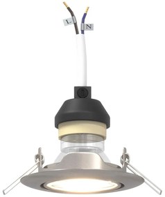 Luminárias embutidas 6 pcs Redondas GU10 Prateado Ø90 mm Aço