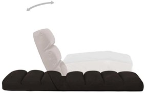 Colchão dobrável couro artificial castanho