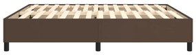 Estrutura de cama 160x200cm couro artificial castanho