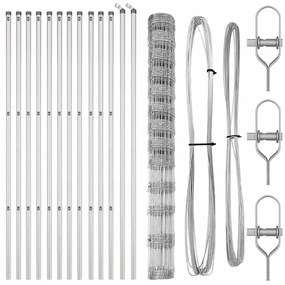 Cerca de Campo 1,5x25 m em Aço Galvanizado