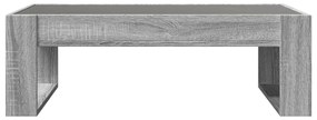 Mesa de centro luzes LED Infinity 90x53x30 cm cinzento sonoma