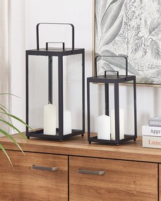 Lanterna de metal preto 41 cm LEPAR Beliani