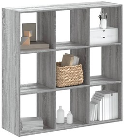 Estante 102x32x102 cm derivados de madeira cinzento sonoma