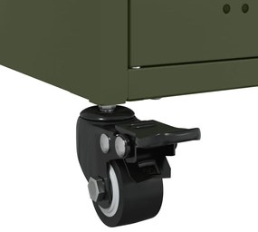 Móvel de TV 100,5x39x43,5 cm aço verde-azeitona