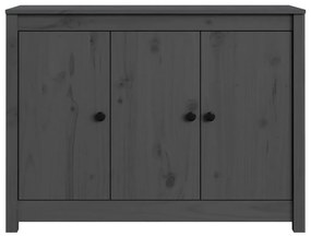 Aparador 100x35x74 cm madeira de pinho maciça cinzento