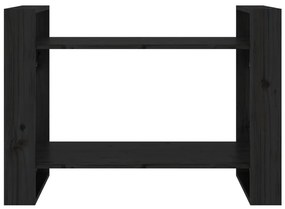 Estante/divisória 80x35x56,5 cm pinho maciço preto