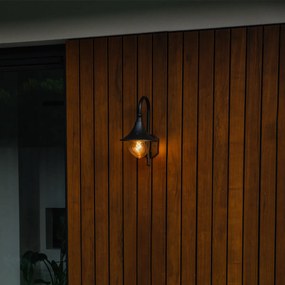 Candeeiro de parede exterior clássico preto IP44 - Daphne