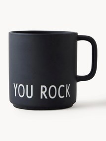 Caneca de café de design com inscrição YOU ROCK