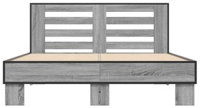 Estrutura de cama 120x200 cm derivados madeira/metal