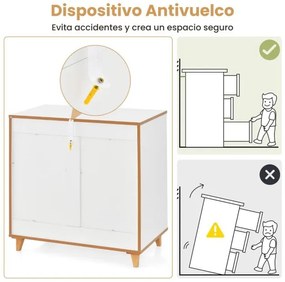 Cómoda de 3 gavetas Mesas de cabeceira com pegas integradas Dispositivo anti-inclinação para corredor de entrada Quarto 75 x 42 x 75 cm Cinzento