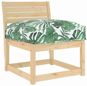 vidaXL Almofada de palete para assento Floral Padrão de folhas