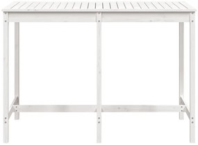 Mesa de jardim 159,5x82,5x110 cm madeira de pinho maciça branco