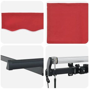 Toldo Retrátil Vermelho e Antracite