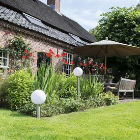 Candeeiro de poste exterior moderno em aço inoxidável 100 cm - Sfera