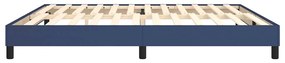 Estrutura de cama sem colchão 200x200 cm tecido azul