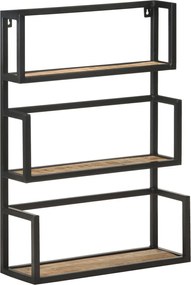 vidaXL Prateleira de parede 60x20x85 cm madeira de mangueira áspera