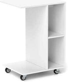 Recipientes de armazenamento empilháveis ​​com rodas e portas para quarto - Branco - 3 camadas