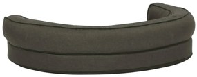 Cama p/ cães ergonómica 75x53cm aspeto linho cinzento-escuro