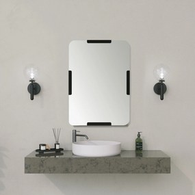 Espelho Decorativo Code – Preto – 50x70 cm