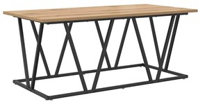 Mesa de Centro vidaXL Carvalho Artisan 100x50x40 cm Madeira de Engenha
