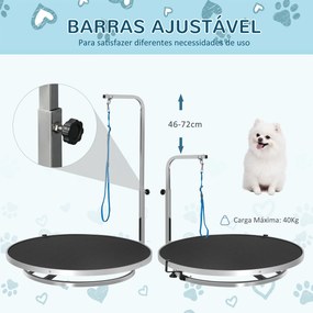 PawHut Mesa de Higiene para Animais de Estimação Mesa de Cabeleireiro