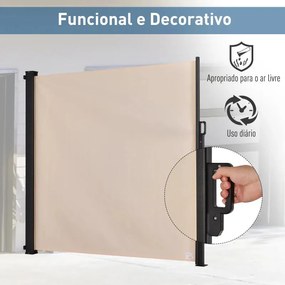 Toldo Lateral Retrátil - 600x160cm - Cinzento Escuro