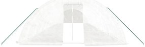 Estufa com estrutura de aço 90 m² 18x5x2,3 m branco