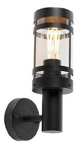 Candeeiro de parede exterior moderno preto IP44 - Gleam Moderno