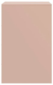 Mesas de cabeceira 2 pcs 34,5x39x62 cm aço rosa