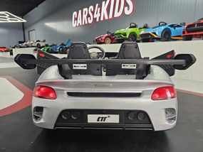 Carro Infantil Porsche RUF 24V, Pneus Borracha, Assento de couro Cinzento Metalico