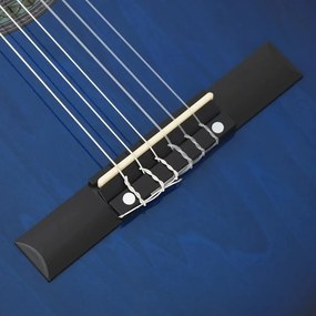 12 pcs conjunto de guitarra com equalizador e 6 cordas azul
