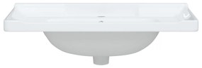 Lavatório casa de banho retangular 81x48x23 cm cerâmica branco