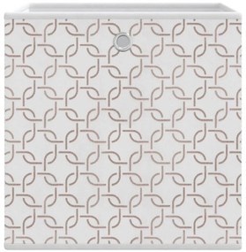 Caixas de arrumação dobráveis 10 pcs 32x32x32 cm TNT creme