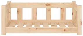 Cama para cães 75,5x55,5x28 cm madeira de pinho maciça