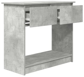 Mesa consola com gavetas 85,5x38,5x74,5 cm cinzento cimento