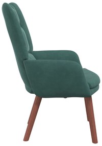 Poltrona Relaxante Veludo Verde Escuro