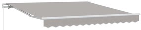 vidaXL Toldo Manual Cinzento-claro 300 x 250 x 165 cm Poliéster