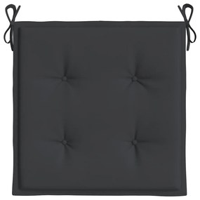 Almofadões p/ cadeiras jardim 6 pcs 40x40x4 cm oxford preto