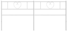 Cabeceira de cama 200 cm metal branco