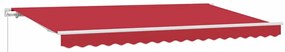 Toldo Retrátil Vermelho e Branco 400x200 cm 400 x 200 cm 4x2 m